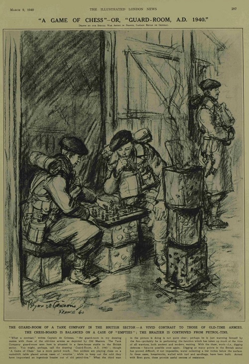 Military playing Chess