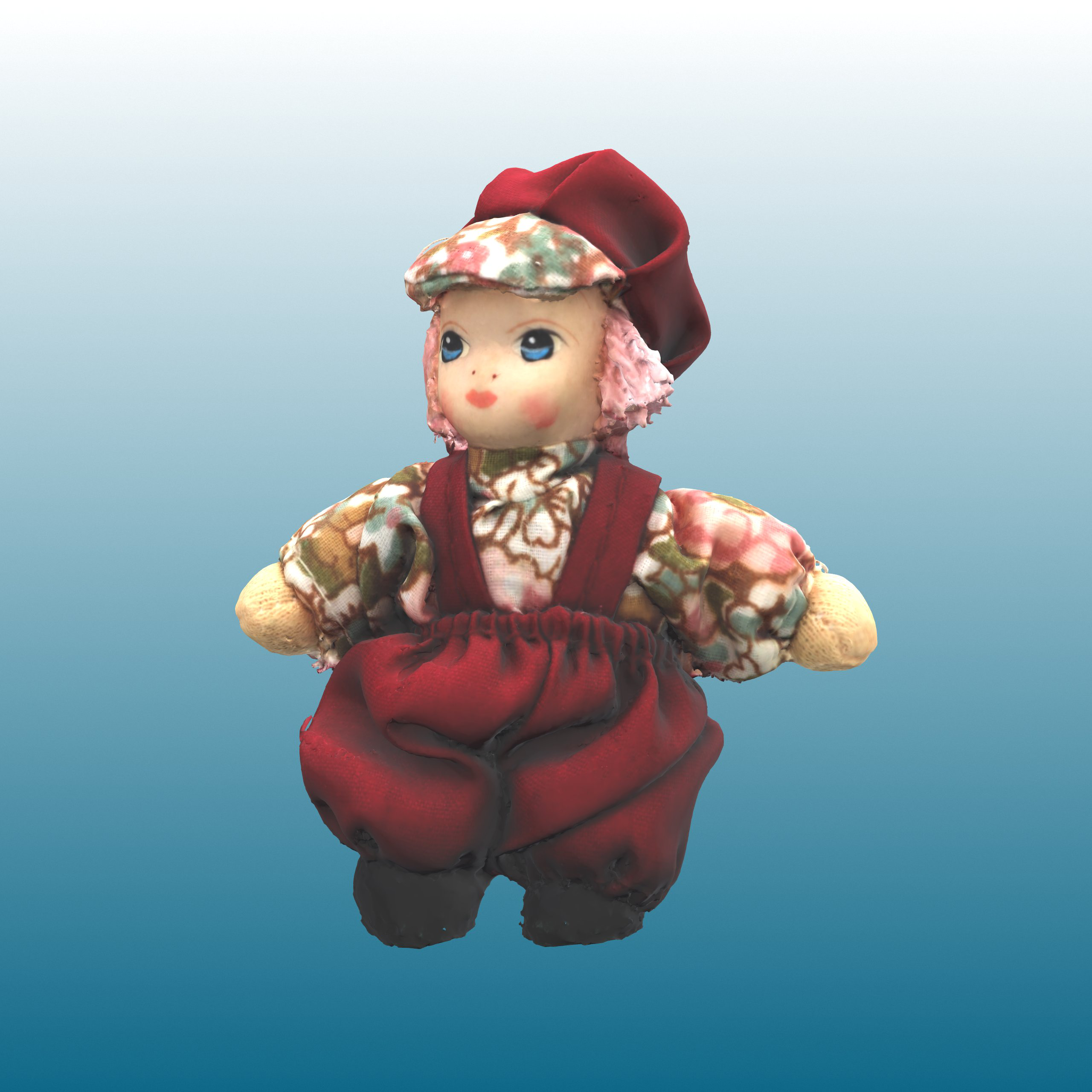 Porcelain Penny Doll in Worker's Clothes