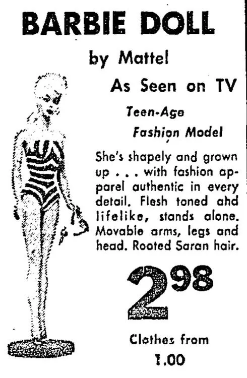 The first Barbie commercial