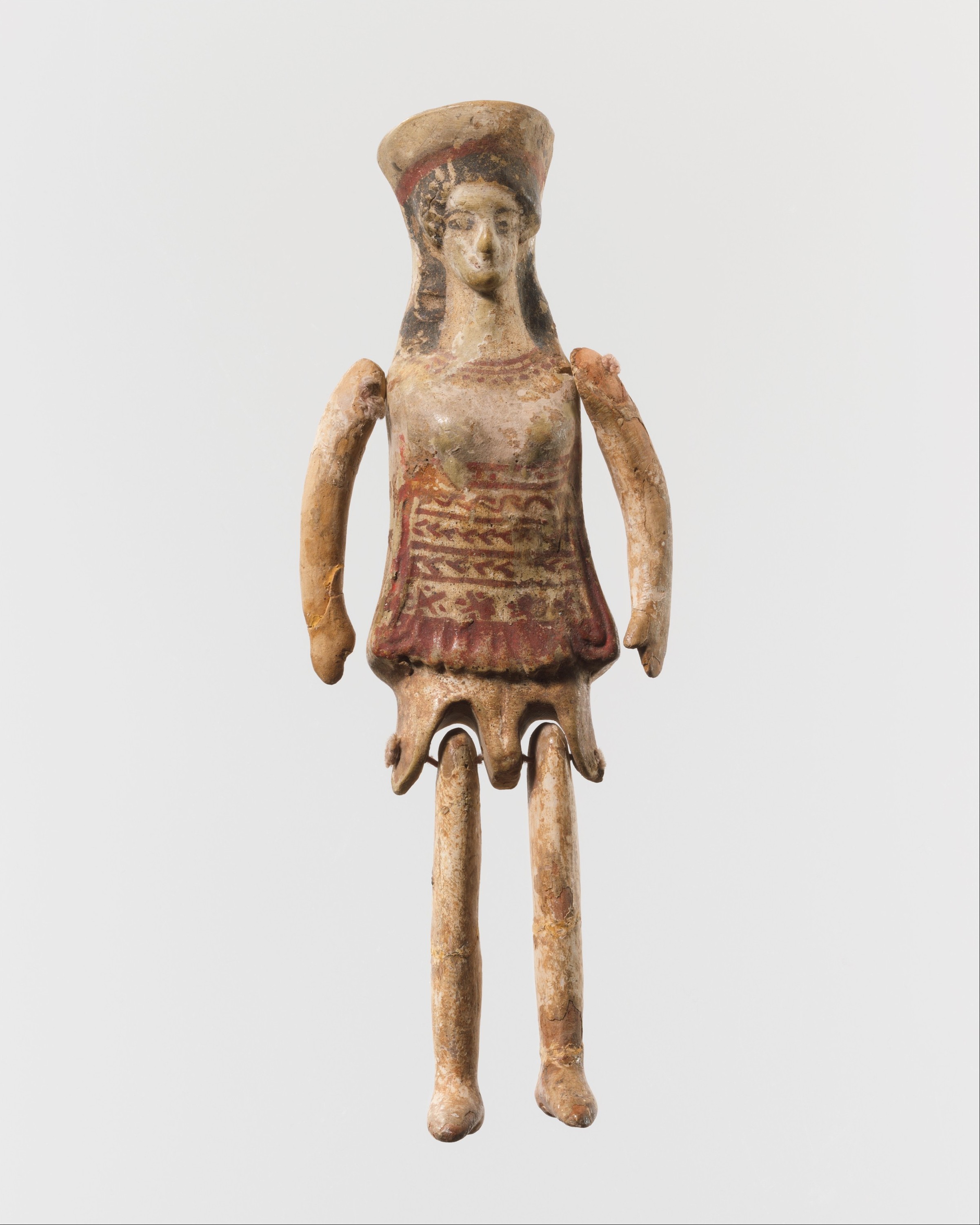 Female terracotta figurine with articulated limbs